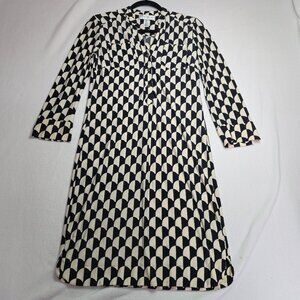 Donna Morgan Chic Black and White Patterned Dress Size 4